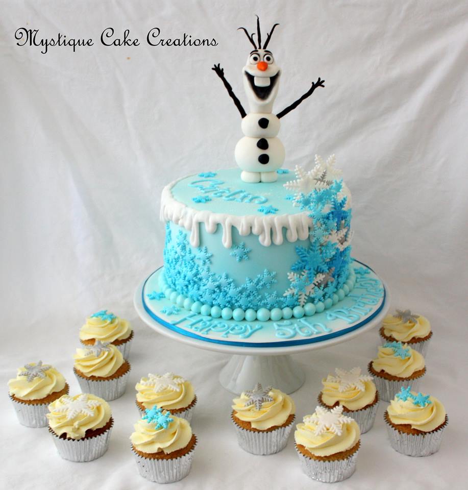 Mystique cake creations, birthday cake perth, Frozen birthday cake perth, Olaf birthday cake, cake decorator perth, 